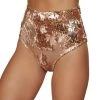 Rave Bae Couture Bronze Goddess Sequin High-Waisted Bottoms