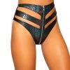 Rave Bae Couture Shimmy Slit-Her High Waist Bottoms