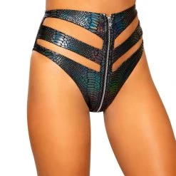 Rave Bae Couture Shimmy Slit-Her High Waist Bottoms