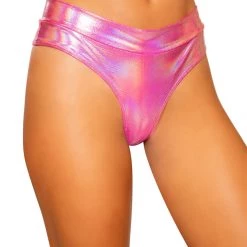 Rave Bae Couture Glam Fam Shimmer Mid-Rise Bottoms - Pink