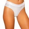 Rave Bae Couture Glam Fam Shimmer Mid-Rise Bottoms - White