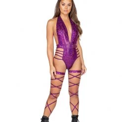 Rave Bae Couture New Arrivals Violet Vixen Bodysuit