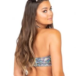 Rave Bae Couture Diamond Nova Top - Silver