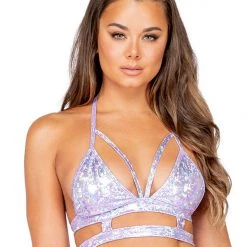 Rave Bae Couture Hypnotic Triangle Top Tops