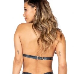 Rave Bae Couture Tops Rave Minx Snake Print Top - Black