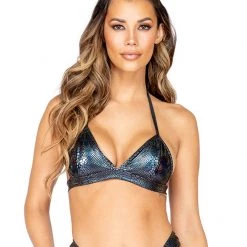 Rave Bae Couture Tops Rave Minx Snake Print Top - Black