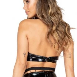 Rave Bae Couture Tops Bass Baddie Underboob Latex Top
