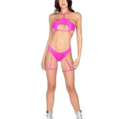 Rave Bae Couture Rave Cutie Outfit - Hot Pink