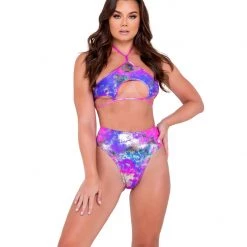 Rave Bae Couture Tie-Dye Tripp Outfit - Purple