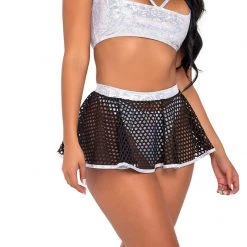 Rave Bae Couture Fishnet Skirt