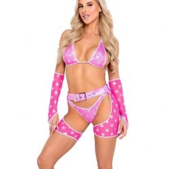 Rave Bae Couture New Arrivals Space Hottie Outfit - Pink