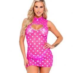 Rave Bae Couture New Arrivals Celestial Love Dress - Hot Pink