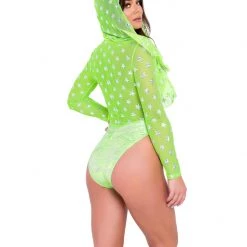 Rave Bae Couture Celestial Swag Bodysuit - Neon Green New Arrivals