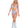 Rave Bae Couture Sparkle Bae Outfit - Lavender