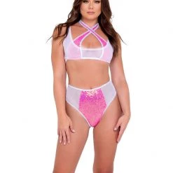 Rave Bae Couture New Arrivals Daring Dazzler - Hot Pink