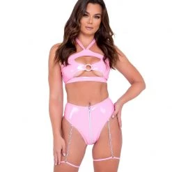 Rave Bae Couture Cyber Kween Outfit - Pink