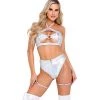 Rave Bae Couture Cyber Kween Outfit - Silver