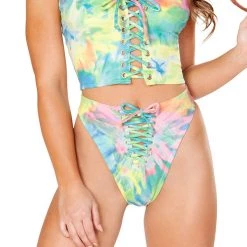 J. Valentine Nocturnal Groove Bottoms - Rainbow Tie Dye