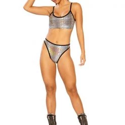 J. Valentine Rave Loveling 2 Piece Set - Silver Cobra Outfits