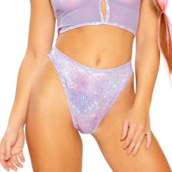 New Arrivals J. Valentine Holo Groove Bottoms - Lavender