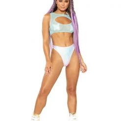 J. Valentine Holo Sequin High-Cut Bottoms