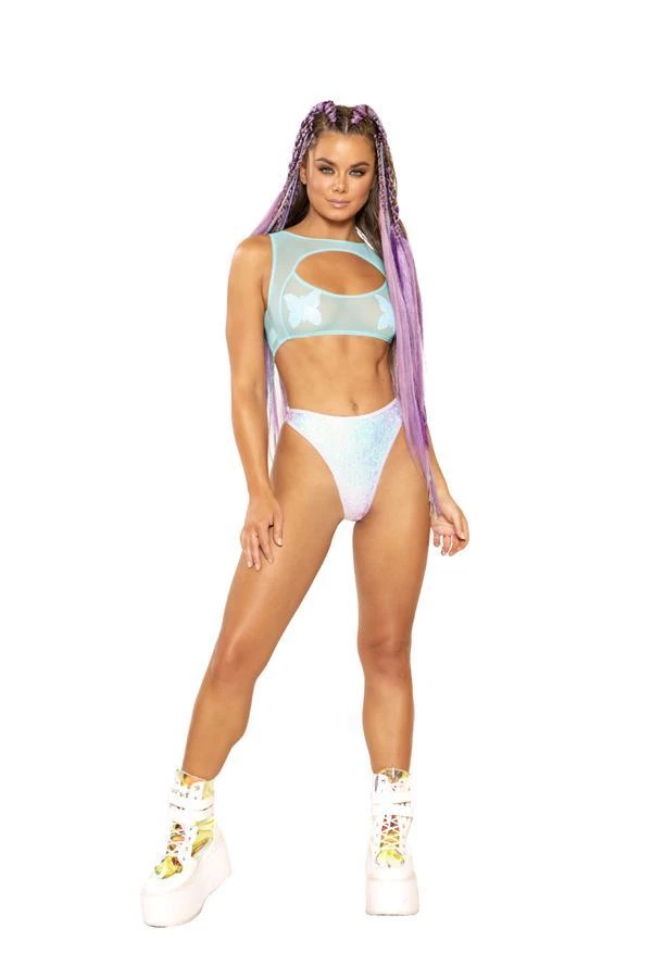 J. Valentine Holo Sequin High-Cut Bottoms