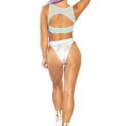 J. Valentine Holo Sequin High-Cut Bottoms