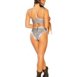 Rave Bae Couture J. Valentine Sassy Shimmer Outfit - Black Pyramid