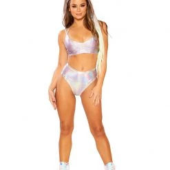 Rave Bae Couture New Arrivals J. Valentine Sassy Shimmer Outfit - Lavender Pyramid