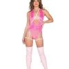 Rave Bae Couture New Arrivals Sugar Sparkle Bodysuit - Hot Pink