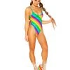 Rave Bae Couture J. Valentine Rainbow Raver Bodysuit New Arrivals