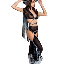 J. Valentine Karma Cowgirl Outfit - Black