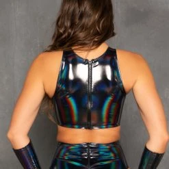 J. Valentine Futuristic Lover Holo Top - Black New Arrivals