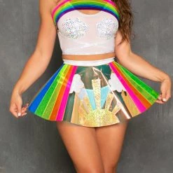 New Arrivals J. Valentine Rainbow Daze Skirt