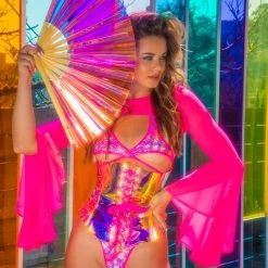 J. Valentine Peril Pixie Wrap Top - Hot Pink