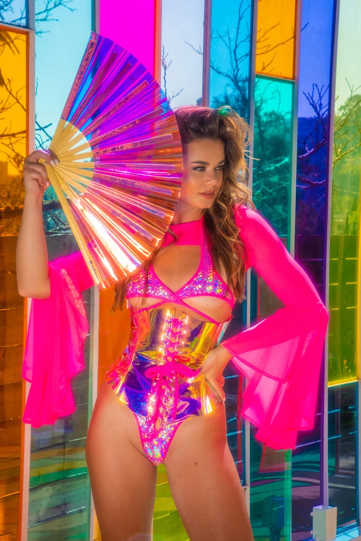 J. Valentine Peril Pixie Wrap Top - Hot Pink