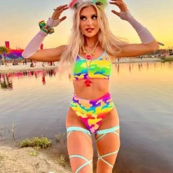 Rave Bae Couture J. Valentine Nocturnal Camo Outfit New Arrivals