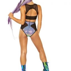 J. Valentine Lilac It Sequin Keyhole Top