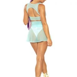 Bottoms J. Valentine Bass Fairy Mesh Skater Skirt - Aqua