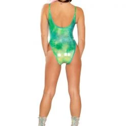 Bodysuits J. Valentine Holo Sorbet Bodysuit - Sea Green