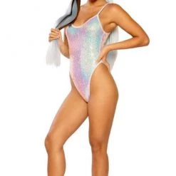 Bodysuits J. Valentine La Cosmica Sequin Bodysuit - Cosmic Ice