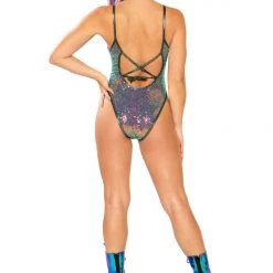 J. Valentine La Cosmica Sequin Bodysuit - Opal
