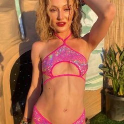 Rave Bae Couture Cyber Diva Outfit - Hot Pink New Arrivals