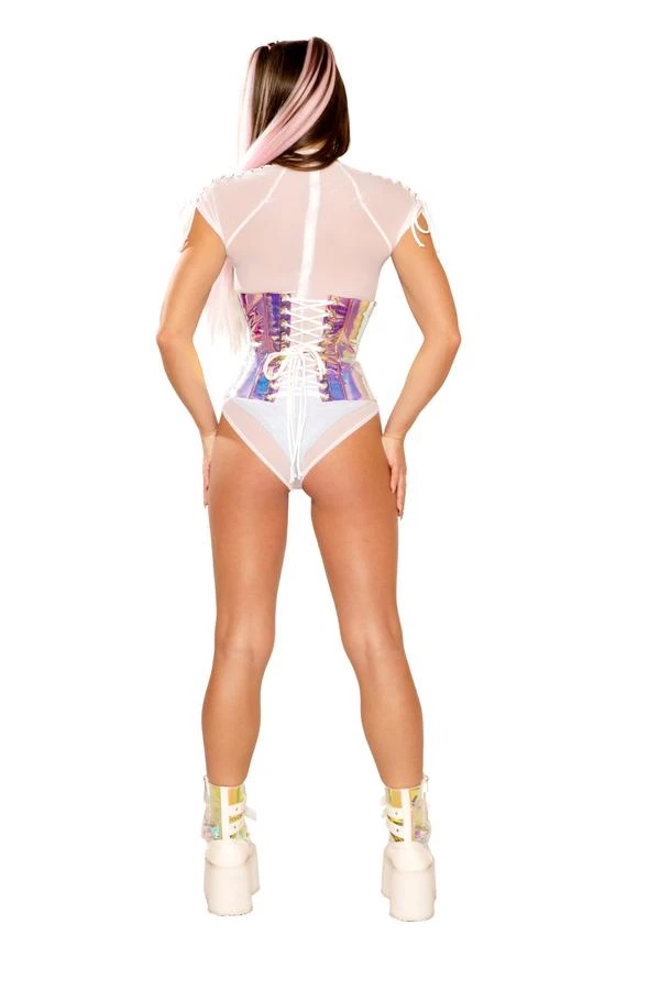 J. Valentine Holo Vortex Corset Tops