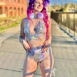 Rave Bae Couture Outfits J. Valentine Rebel Raver Outfit - Lavender